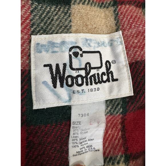 Vintage Woolrich Hooded Jacket Mens Large Wool Plaid Flannel Lined Made In USA - Picture 3 of 8